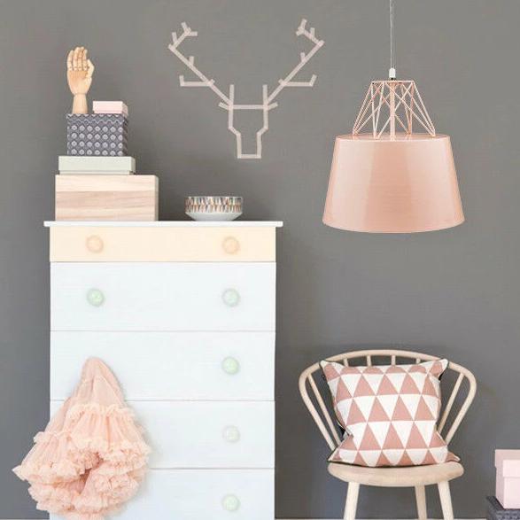 Kaelan Metal Pendant Light - Pink