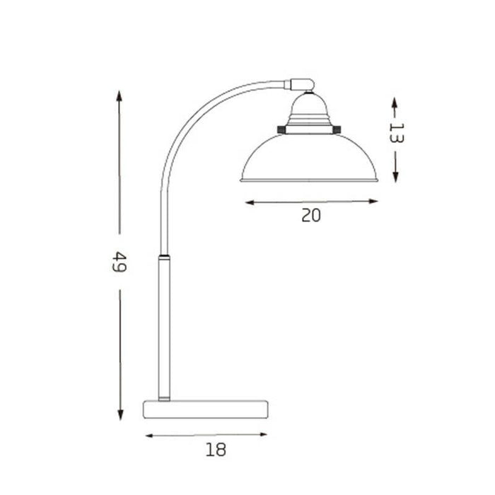 Manor Metal Table Lamp - Weathered Brass