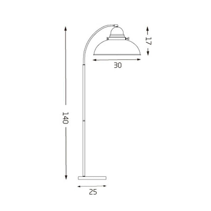 Manor Metal Floor Lamp - Weathered Brass