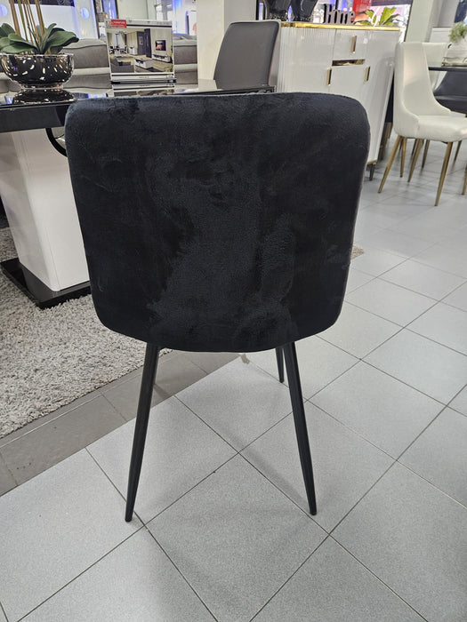 ( Set of 4 ) Black Foran Velvet Dining Chairs