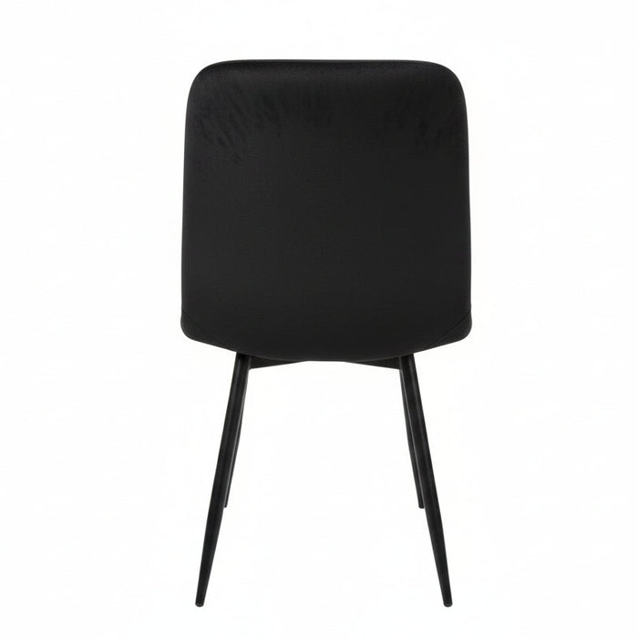 (Set of 2) Fori Velvet Black Dining Chair