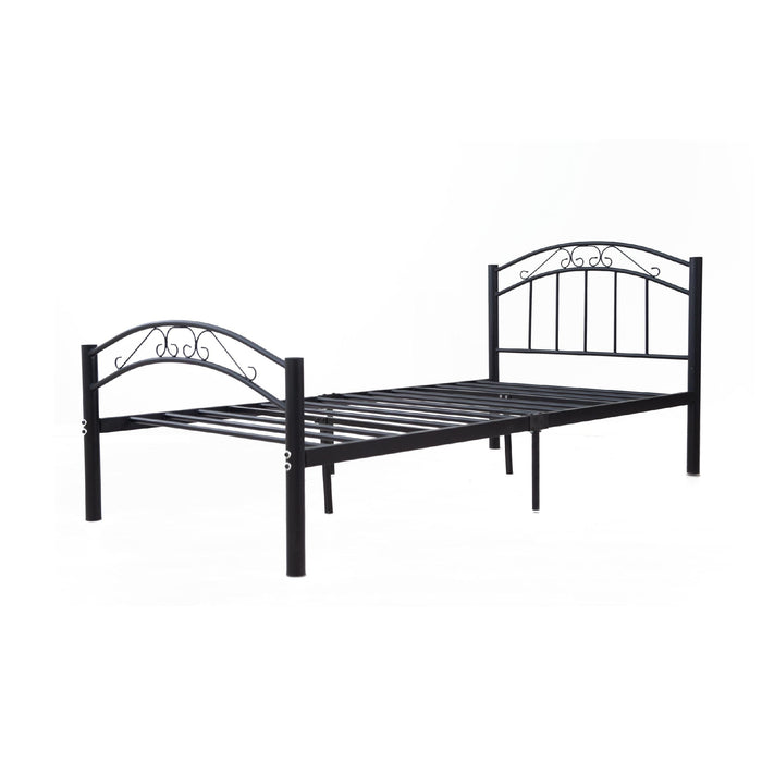 Cleveland King Single Metal Bed Frame - Black