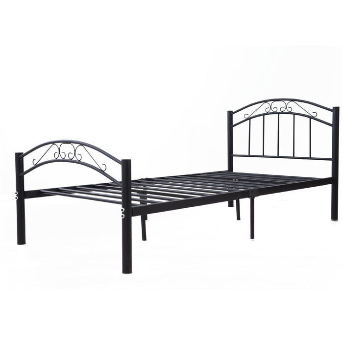 Cleve Single Black Metal Bed Frame - ST Marys & Liverpool NSW