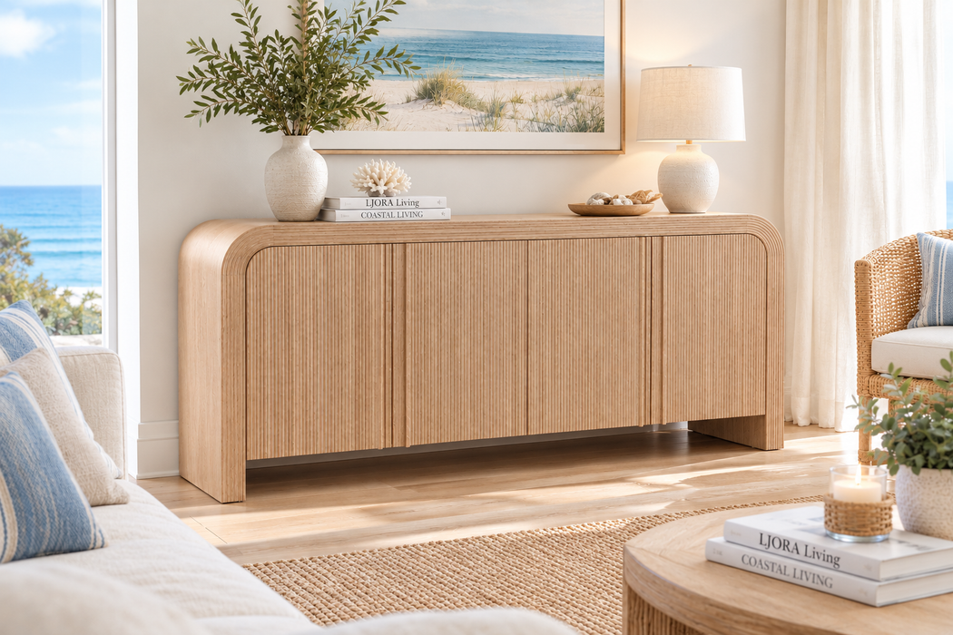Birkwood  4 Door Side Board Buffet Natural