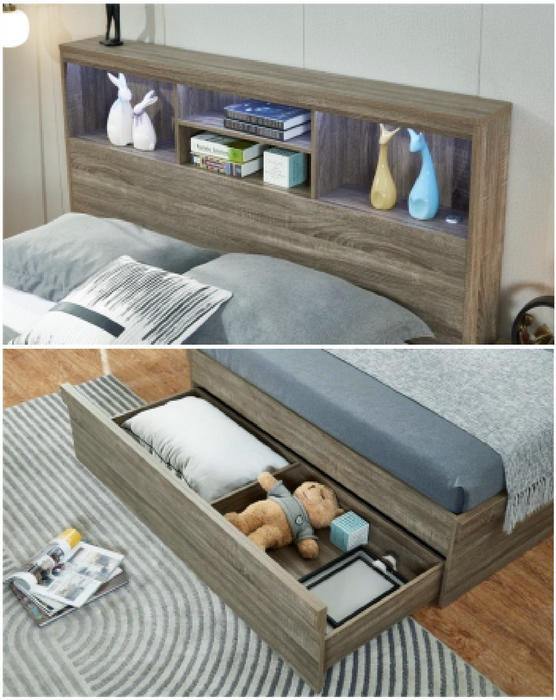 Oak Victoria Gas Lift King Bed