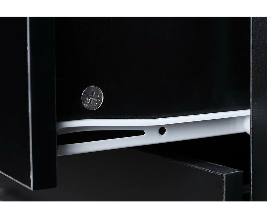 Modern TV Stand Cabinet Entertainment Unit 180cm Black