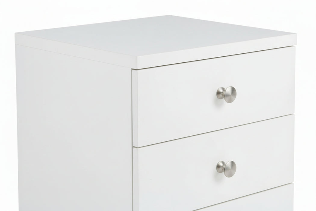 Leo 3 Drawer Bedside Gloss White