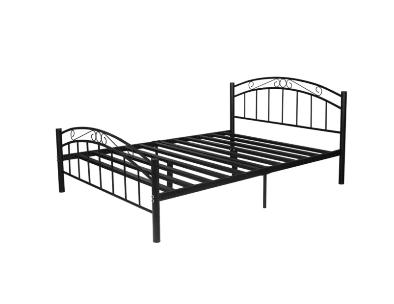 Black Cleveland King Single Metal Bed Frame