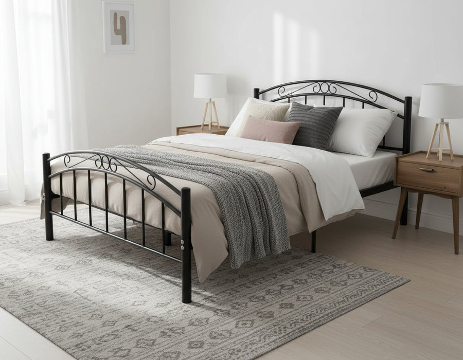 Black Cleveland Single Metal Bed
