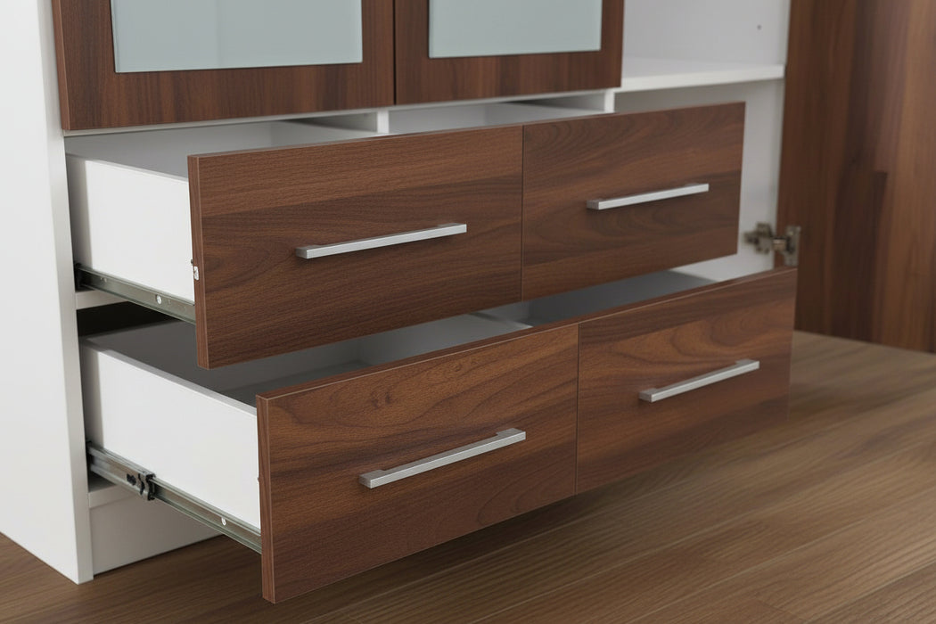 Portland Wardrobe With Mirrored Doors - 162cm