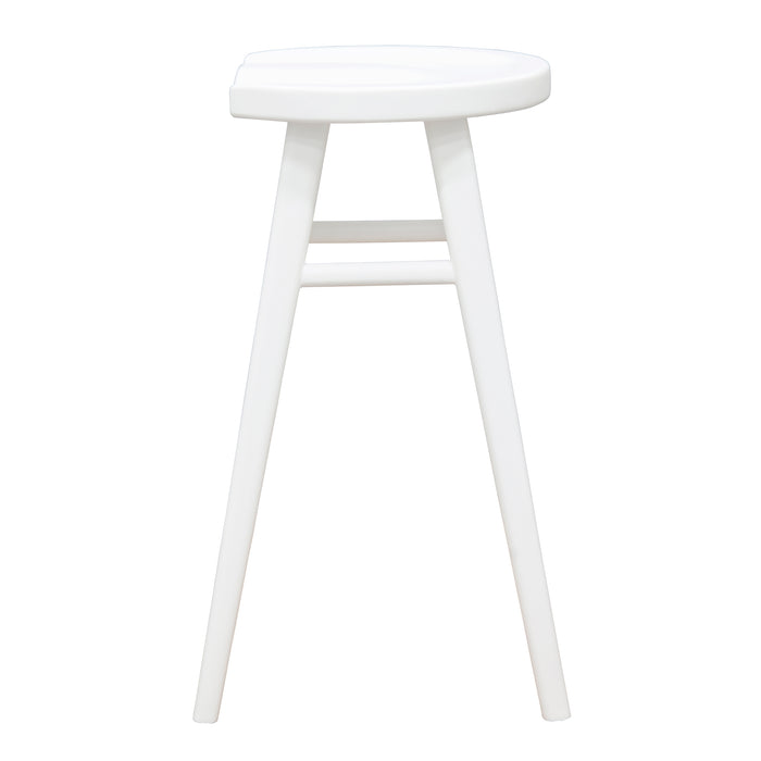 Scandinavian Solid Mahogany Timber Kitchen Counter Stool