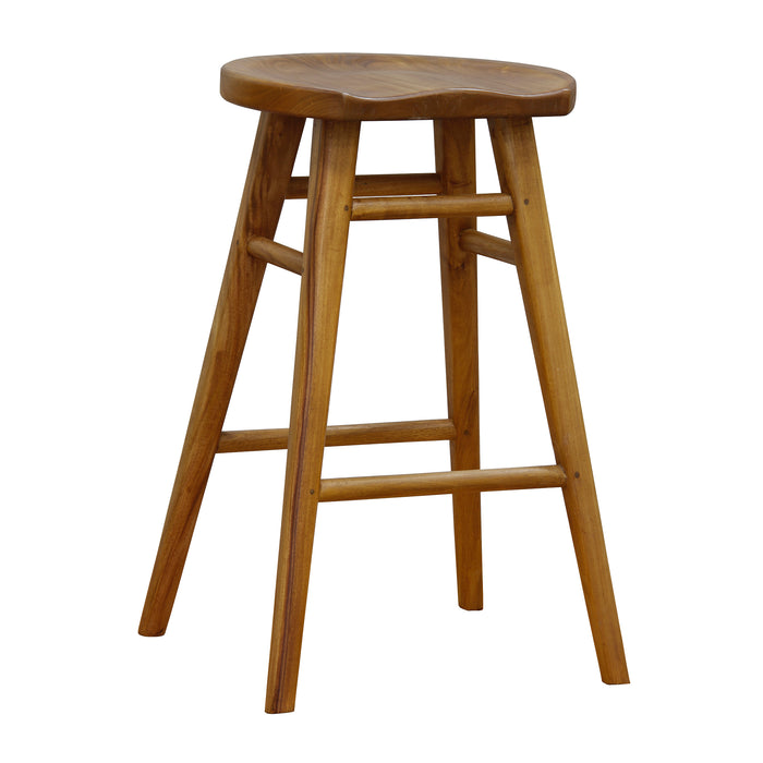 Scandinavian Solid Mahogany Timber Kitchen Counter Stool