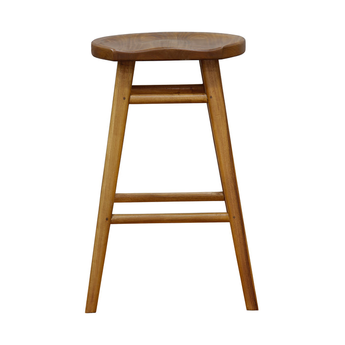 Scandinavian Solid Mahogany Timber Kitchen Counter Stool