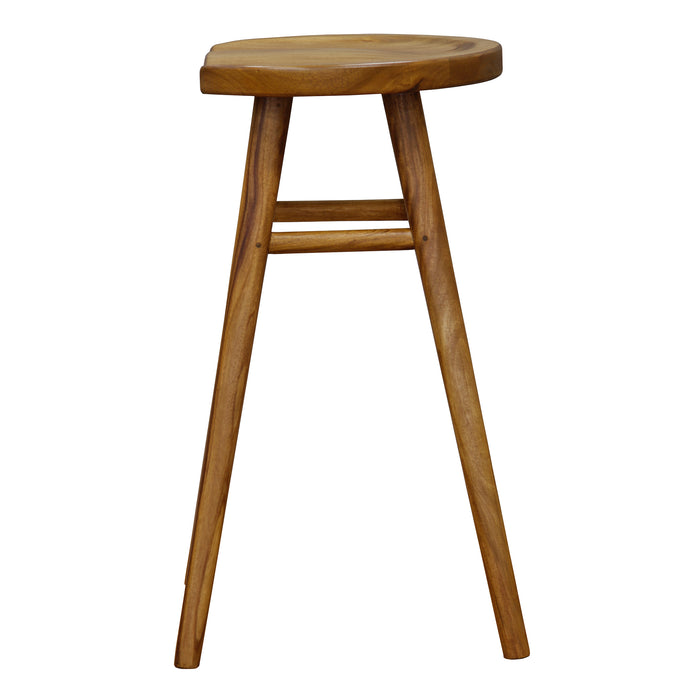 Scandinavian Solid Mahogany Timber Kitchen Counter Stool
