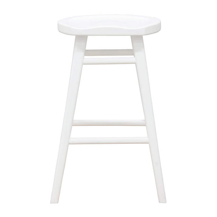 Scandinavian Solid Mahogany Timber Kitchen Counter Stool
