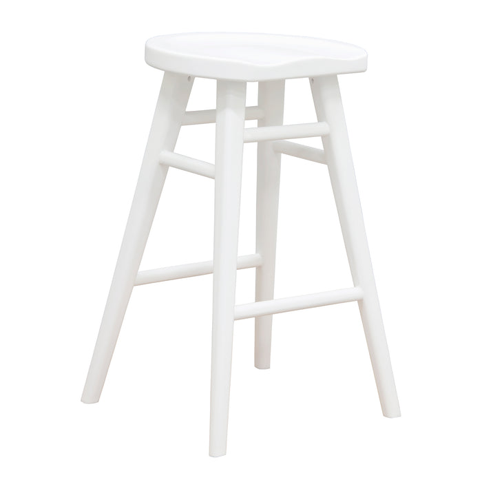 Scandinavian Solid Mahogany Timber Kitchen Counter Stool