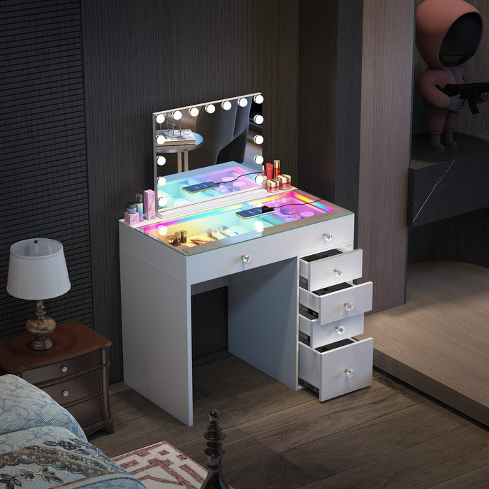 Diana 92cm Dresser with 6 Storage Drawers