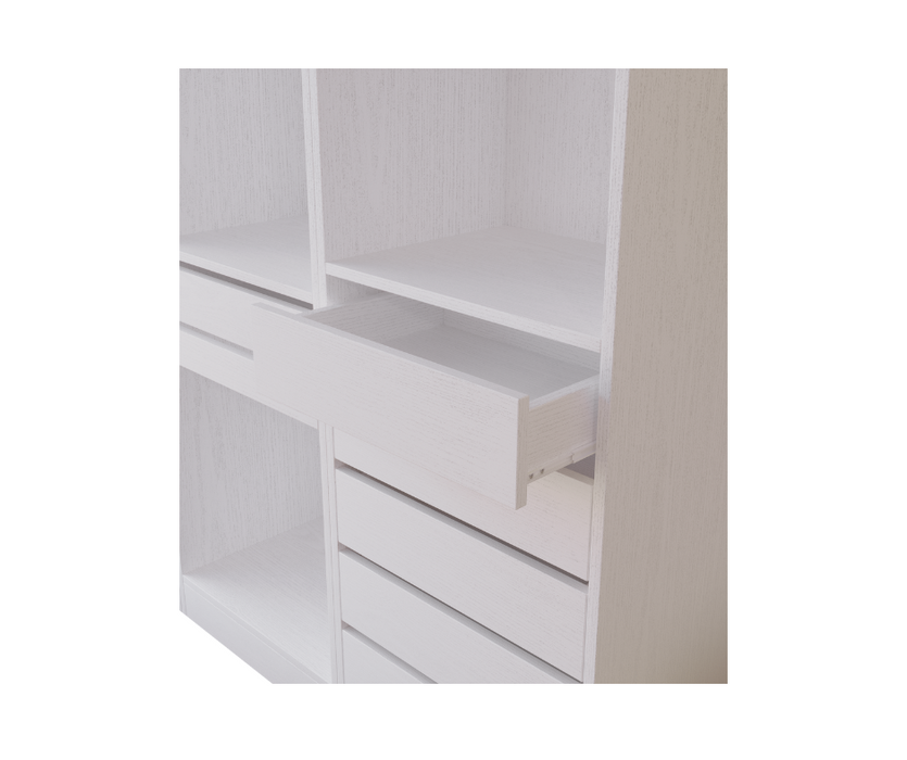 Botany 60cm Built-In Wardrobe with 5 Drawers - White