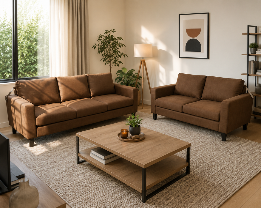 Coogee Australian Made 3 + 2 Seater Fabric Lounge