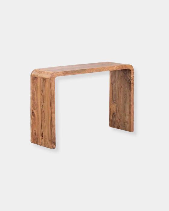 Natural Large Curved Console Entryway Table 155cm