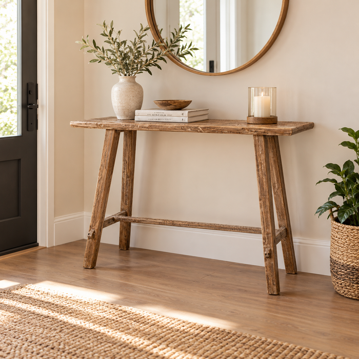 Bella Wood Console Table Entry Table Hallway 100cm