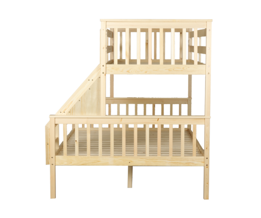 Glebe Pine Wood Single Over Double Bunk Bed