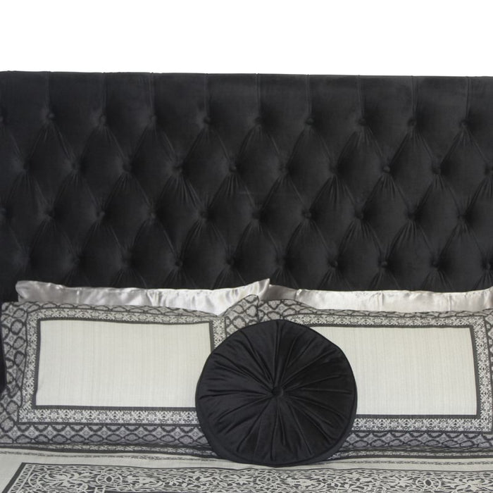 Alexandria Canopy Tufted Velvet Bed Frame