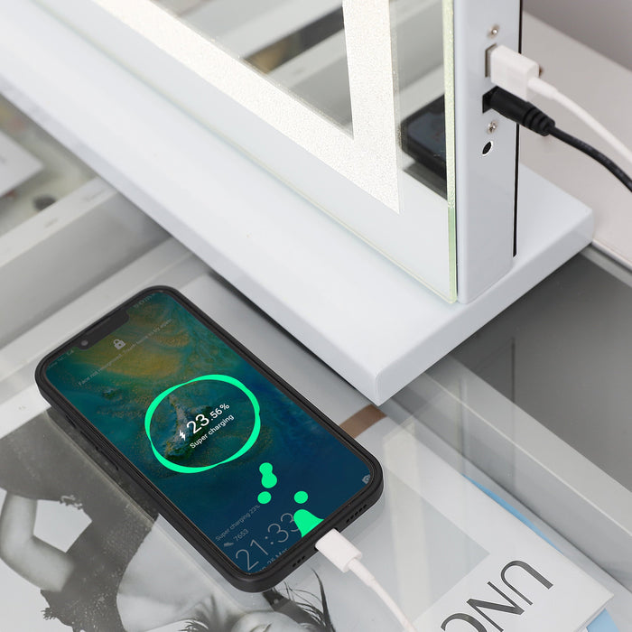 Crystal Dresser Mirror with Bluetooth with LED Music Mirror
