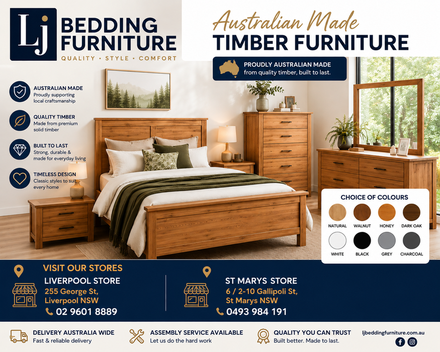 Hunter Australian Made Solid Timber Bed