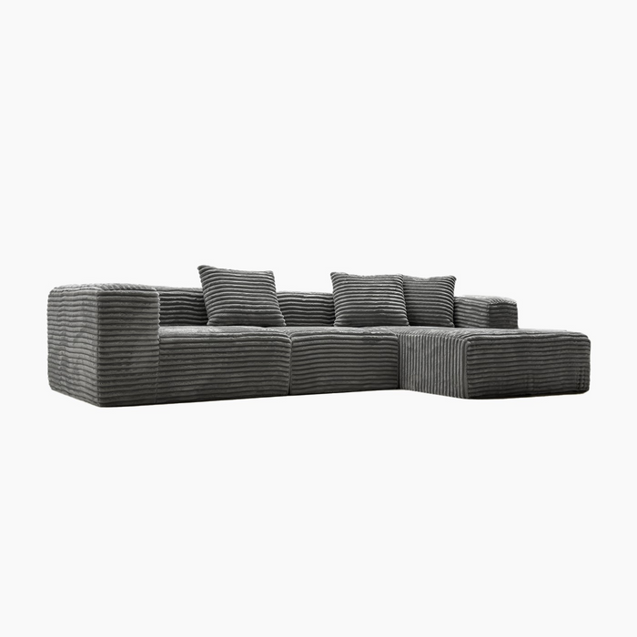 Maris 3 Seater Right Chaise Sofa - Grey