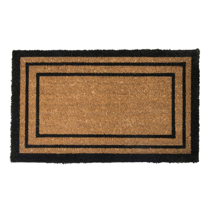 PVC Backed Coir Printed Mat Rectangular Lines