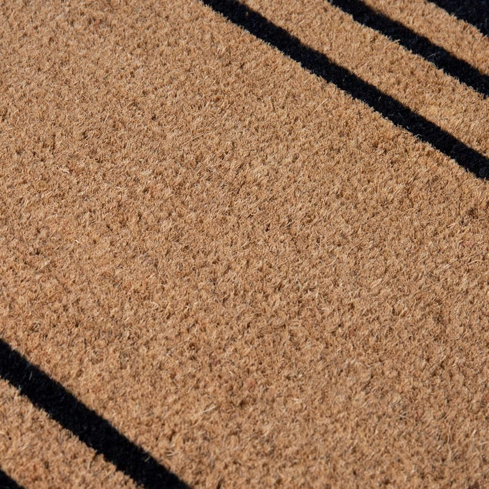 PVC Backed Coir Printed Mat Rectangular Lines