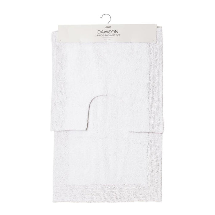 Dawson 2 Piece Bathmat Set White