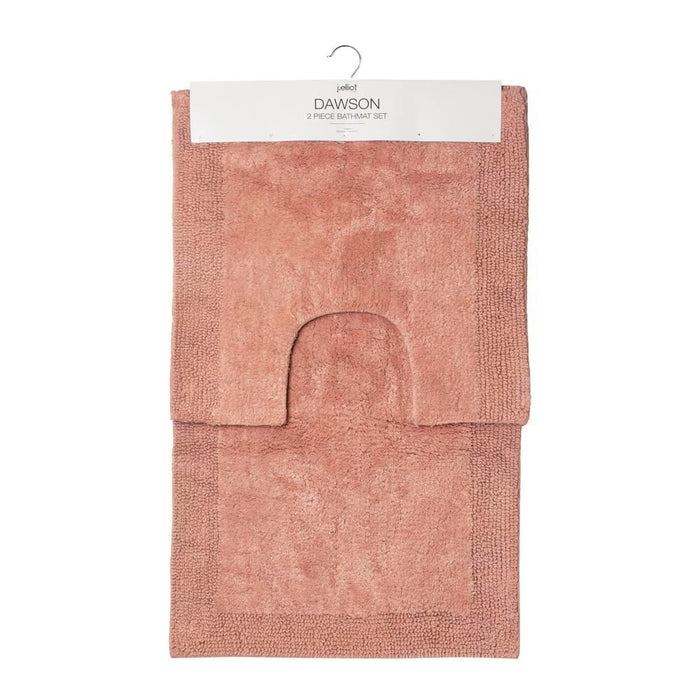 Dawson 2 Piece Bathmat Set Clay Pink