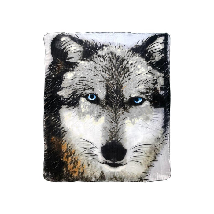 Photo Mink Blanket Wolf