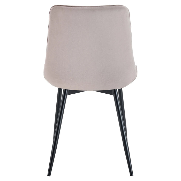 Lezo Velvet Fabric Dining Chair, Beige