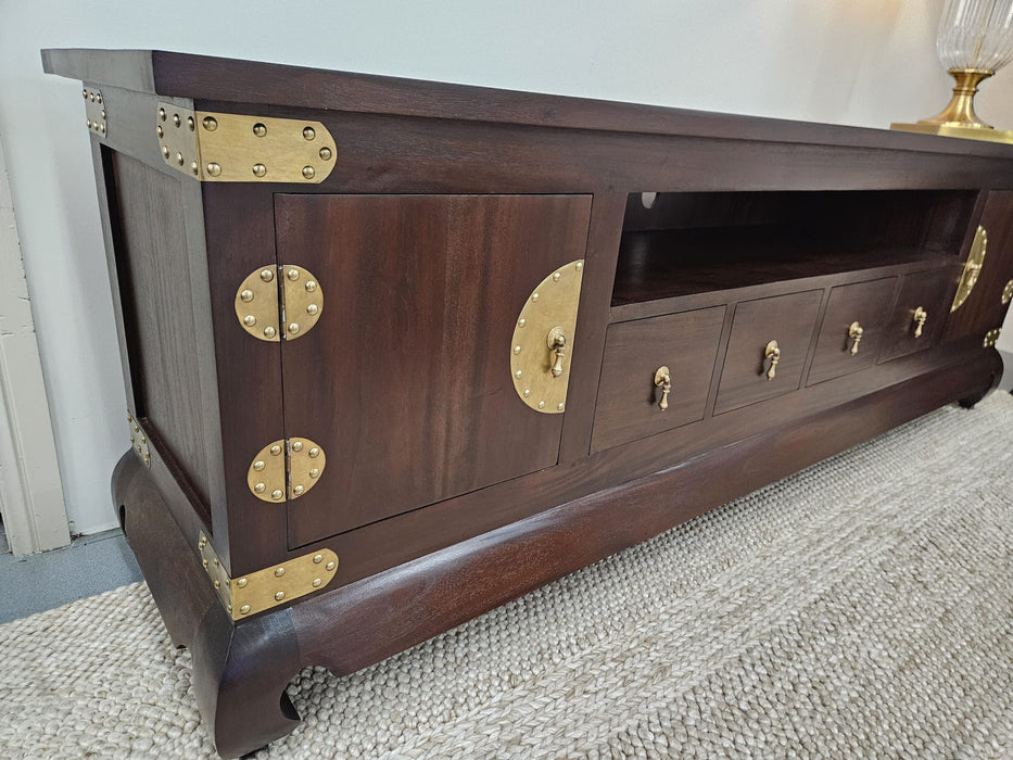 Lili Entertainment Vintage Unit, Mahogany