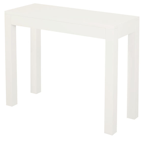 White Amsterdam 1 Drawer Console Sofa Table 90cm