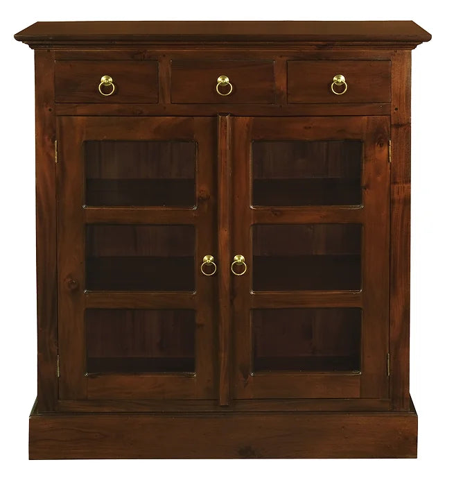 Tasmania 3 Drawer Solid Timber Display Cabinet