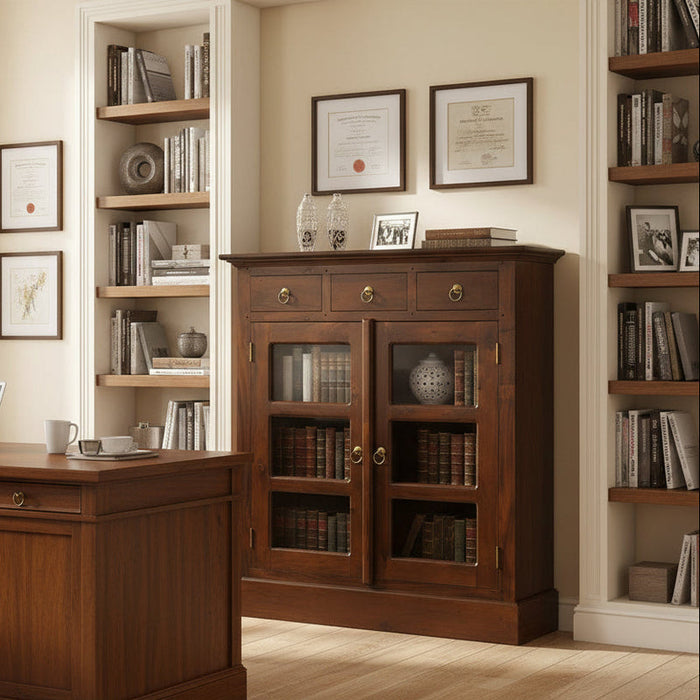Tasmania 3 Drawer Small Display Cabinet