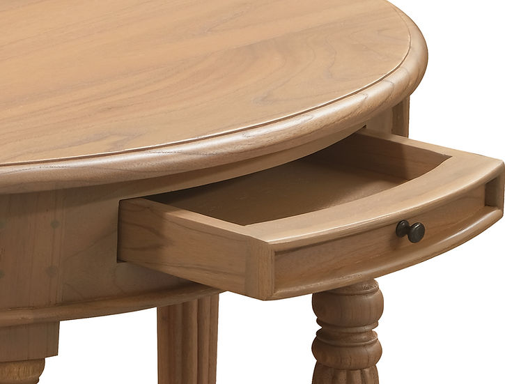 Semi Round Senora Hallway Table, Natural