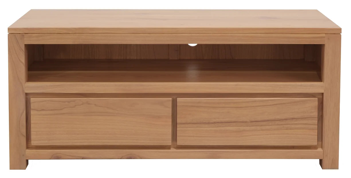 Amsterdam 2 Drawer White Cedar Timber Entertainment Unit