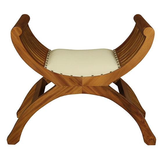 Single Seater Stool, Light Pecan