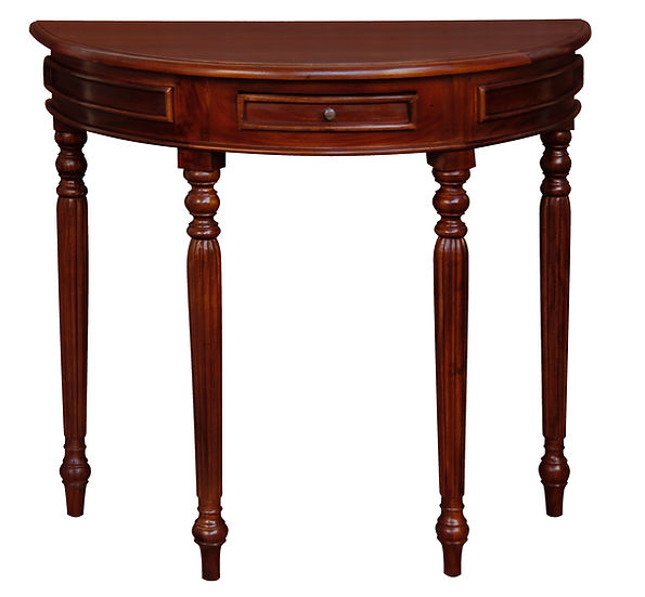 Semi Circle Senora Hallway Table, Mahogany