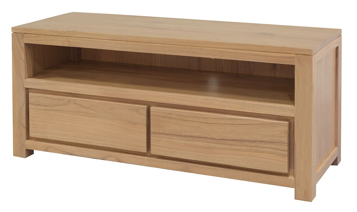 Amsterdam 2 Drawer White Cedar Timber Entertainment Unit