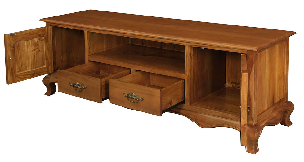 La Cove French Provincial Entertainment Unit, Light Pecan, 168cm