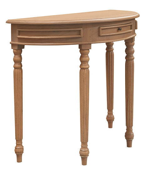 Semi Round Senora Hallway Table, Natural