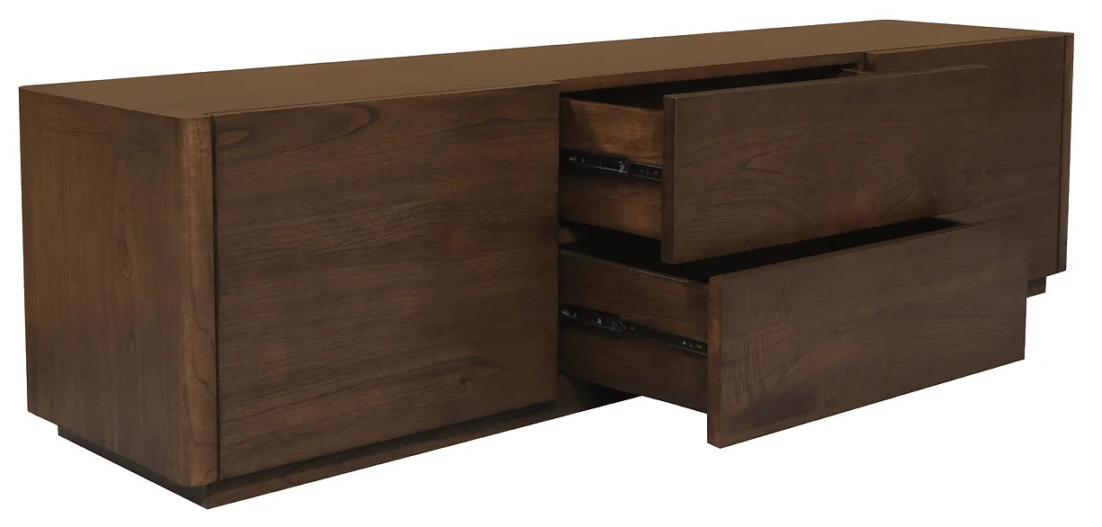 Walnut Gatsby 2 Door 2 Drawer Tv Stand 190cm