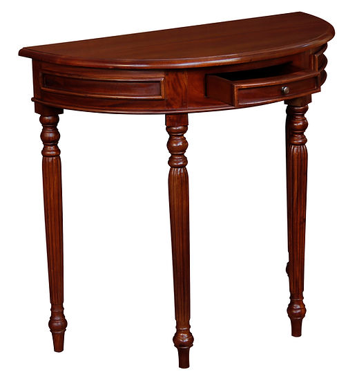 Semi Circle Senora Hallway Table, Mahogany