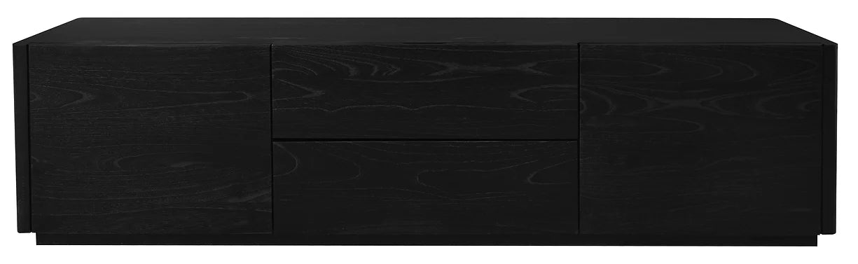 Black Gatsby 2 Door 2 Drawer Tv Stand 190cm